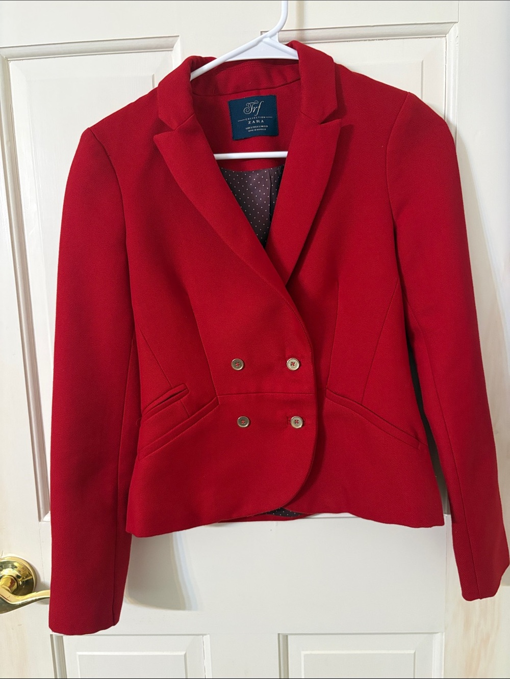 Zara TRF collection red blazer jacket